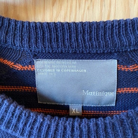 Matinique Men’s Cotton sweater - Picture 2 of 6